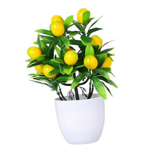 Sosoport Künstlicher Mini Zitronenbaum Topf Realistisches Bonsai Dekoration für Zuhause Büro und Küche Tischdekoration für Einen Frischen Sosoport Künstlicher Mini Zitronenbaum Topf Realistisches Bonsai Dekoration für Zuhause Büro und Küche Tischdekoration für Einen Frischen von Sosoport