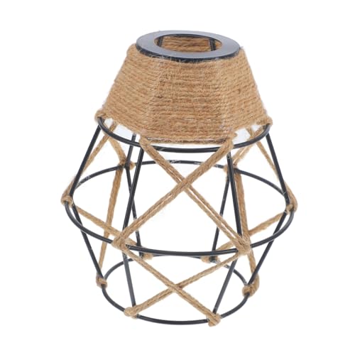 Sosoport Lampenschirm Hohl Geflochtene Pendelleuchte Deckenlampe Jute Seil Rustikal Für Wohnzimmer Bar Restaurant Dekor von Sosoport