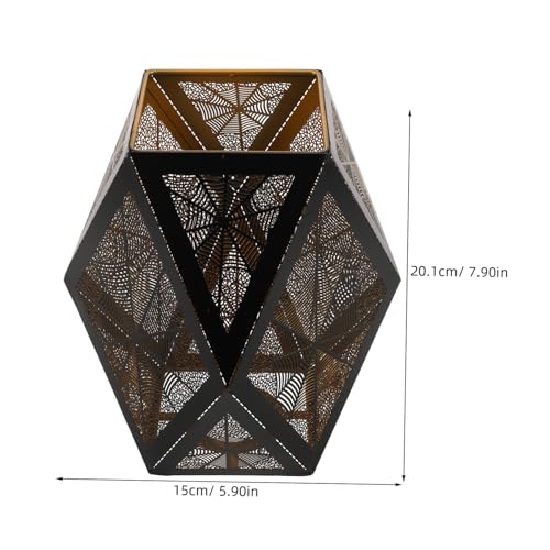 Sosoport Metal Pendant Lampshade mit Schwarzem Halloween-spinnennetz aus Langlebigem Metall mit Offenem Design für Effektive Wärmeableitung Geeignet für Leuchten und Tischlampen von Sosoport