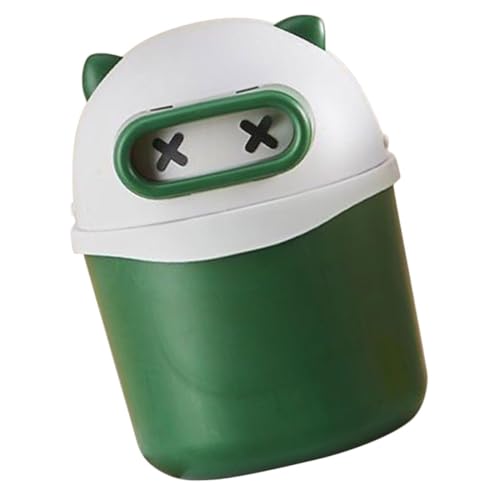 Sosoport Mini Desktop Mülleimer mit Deckel Süßer Panda Abfalleimer aus Geruchsdichter Kleiner Tischmülleimer für Büro Küche Wohnzimmer Tragbarer und Dekorativer Schreibtisch Abfallbehälter von Sosoport