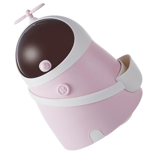 Sosoport Mini Mülleimer Astronaut Süßer Tischmülleimer aus Robustem für Kinderzimmer und Schreibtisch für Papierabfälle Pflegeleicht Großzügigem Stauraum von Sosoport