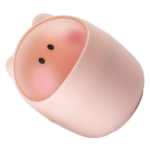 Sosoport Mini Tischmülleimer mit Deckel aus Langlebigem Kunststoff Niedlicher Cartoon Papierkorb für Büro und Zuhause Kompakt und Platzsparend als Desktop abfalleimer und Dekoratives von Sosoport