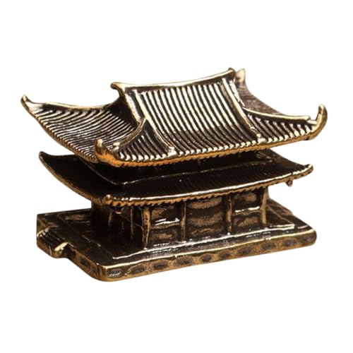 Sosoport Miniatur-pavillon-Figur Aus Messing Für Wohnzimmer-Dekoration Asiatisches Zen-Garten-Artikel Japanische Pagoden-Statue Für Feengarten-dekor Landschaftsgarten-Dekoration von Sosoport