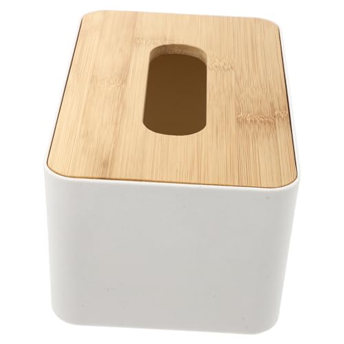 Sosoport Moderner Rechteckiger Tissue Box Holzdeckel Taschentuchhalter Wiederverwendbar für Wohnzimmer Bad Büro Multifunktional Einfache Reinigung Langlebig von Sosoport