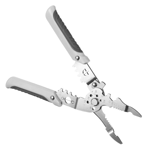 Sosoport Multifunktionale Abisolierzange Edelstahl Kabelschneider Crimpzange für Elektriker Kabel Abisolieren Schneiden Crimpen Ergonomisch Langlebig von Sosoport
