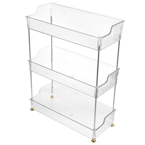 Sosoport Badezimmer-arbeitsplattenhalter Für Kosmetik Und Toilettenartikel Desktop-aufbewahrungsregal Aus Pet Und Edelstahl Für Bad Und Bett von Sosoport