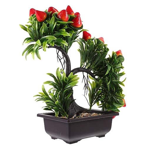 Sosoport Realistischer Künstlicher Obst Bonsai im Topf Detailgetreue Tischdekoration Pflegeleichtes Kunstpflanzen Ornament für Wohnzimmer Büro und Hotel Lebendige Grüne Pflanzenoptik Sosoport Realistischer Künstlicher Obst Bonsai im Topf Detailgetreue Tischdekoration Pflegeleichtes Kunstpflanzen Ornament für Wohnzimmer Büro und Hotel Lebendige Grüne Pflanzenoptik von Sosoport