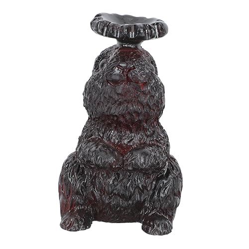 Sosoport Resin Kaninchen Statue mit Kristallkugel Ständer Brauner Deko Halter für Wohn und Arbeitsräume für Schreibtische und Regale Vielseitig Einsetzbar als und Büroschmuck von Sosoport