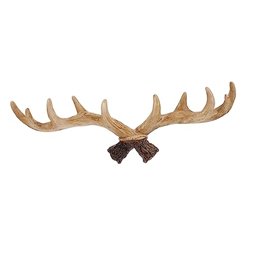 Sosoport Retro Hirschgeweih Wandhaken aus Resin Dekorativer Geweihhaken mit Antikem Design Wandmontierter Garderoben und Schlüsselhalter für Schlafzimmer Wohnzimmer Flur und Ankleidezimmer von Sosoport