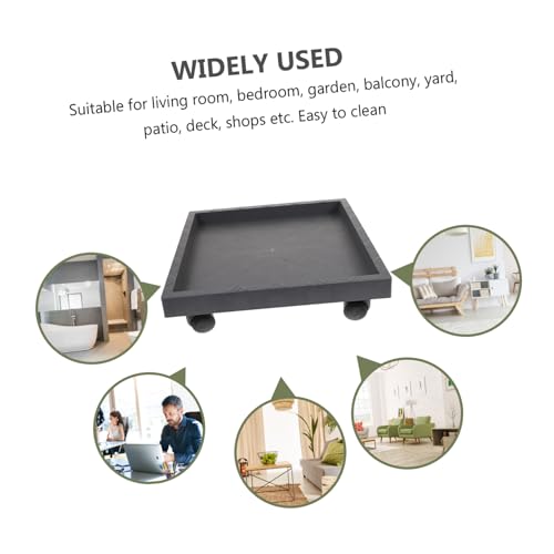 Sosoport Rollbarer Pflanzenständer mit Verstärktem Kunststoff tablett Extra Große Stabile Räder Flexibel und Bodenschonend Geeignet für Schwere Blumentöpfe im Innen Außenbereich Drehbar von Sosoport