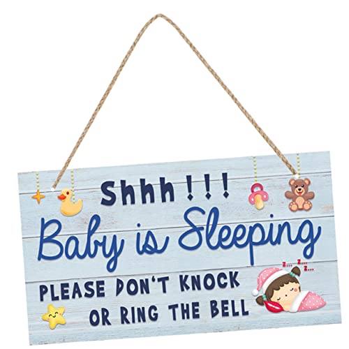 Sosoport Schild Schläft Holz Türschild Hängeschild Für Haustür Bitte Nicht Klopfen Oder Klingeln Veranda Schild Zum Aufhängen von Sosoport