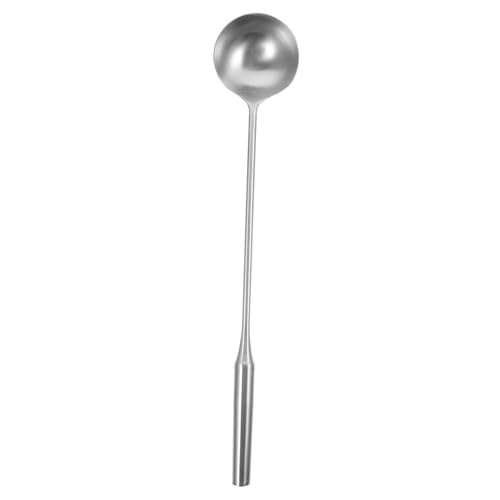Sosoport Schöpfkelle mit Langem Griff Robuste Suppenkelle aus Hochwertigem Ergonomisch Geformt Rutschfest Vielseitig für Suppe Reis und Wasser Langlebig und Spülmaschinenfest für Haushalt von Sosoport