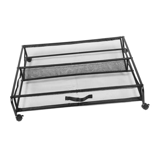 Sosoport Schuhaufbewahrung Bett Atmungsaktiver Metall Rollbehälter Platzsparendes Design für Schuhe Multifunktionaler Organizer mit Rädern Ordnungslösung für Schlafzimmer von Sosoport