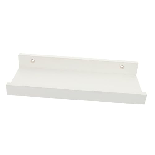Sosoport Schwebendes Wandregal aus Weißem Kiefernholz Kompaktes Rustikales Wandboard mit Lippe Stabiles Praktisches Aufbewahrungsregal für Wohnzimmer Küche und Dekoration von Sosoport