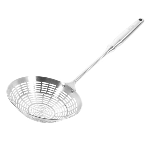Sosoport Skimmer Löffel Rostfrei Ölfilter Sieb mit Langem Griff für Frittierte Speisen und Nudeln Küchenutensil zum Abseihen und Aufbewahren von Sosoport
