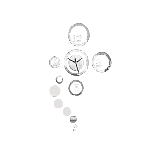 Sosoport Spiegel Wandtattoo Uhr Abnehmbarer DIY Wandaufkleber für Schlafzimmer und Wohnzimmer Dekoration Silber Design für Glatte Wände Sosoport Spiegel Wandtattoo Uhr Abnehmbarer DIY Wandaufkleber für Schlafzimmer und Wohnzimmer Dekoration Silber Design für Glatte Wände von Sosoport