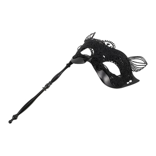 Sosoport Spitzen Masquerade Maske mit Stab Handgehalten Cat Eye Design für Damen Komfortabel und für Maskenball Halloween Valentinstag und Kostümpartys Schwarz Sosoport Spitzen Masquerade Maske mit Stab Handgehalten Cat Eye Design für Damen Komfortabel und für Maskenball Halloween Valentinstag und Kostümpartys Schwarz von Sosoport