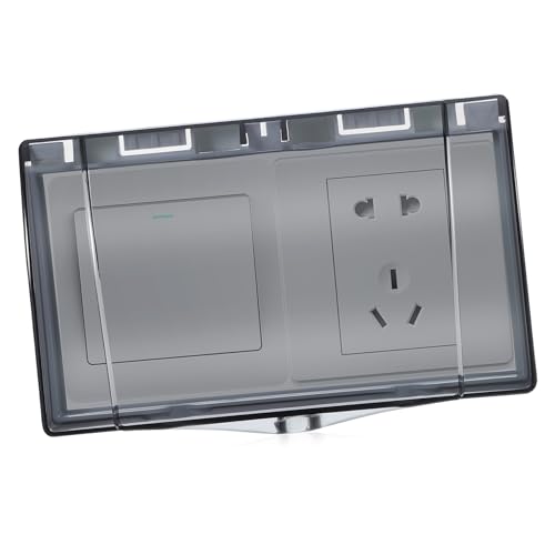 Sosoport Steckdosenabdeckung Selbstklebend Wasserdichter Schutz für Innen und Außensteckdosen Einfache Installation Moderne Gestaltung für Badezimmer und Balkon von Sosoport