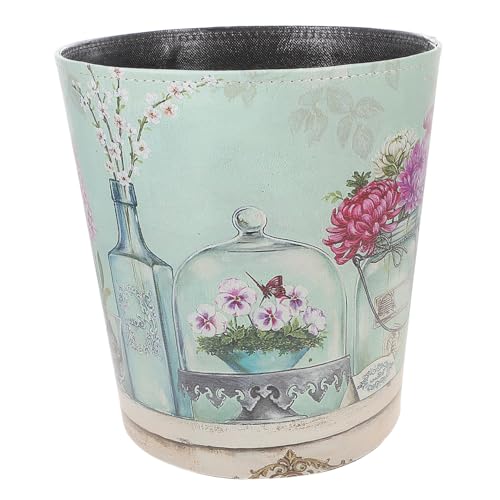 Sosoport Stylischer PU Mülleimer mit Großem Volumen Vintage Abfallbehälter für Büro Badezimmer Schlafzimmer Kreative Aufbewahrungslösung mit Blumenmuster Leicht zu Reinigen Retro Design Sosoport Stylischer PU Mülleimer mit Großem Volumen Vintage Abfallbehälter für Büro Badezimmer Schlafzimmer Kreative Aufbewahrungslösung mit Blumenmuster Leicht zu Reinigen Retro Design von Sosoport