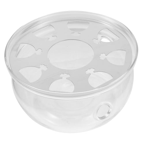 Sosoport Teekannenwärmer Glas Vintage Teestövchen Heizbasis Wärmehalteplatte für Zuhause Büro Praktisches Sicheres Teestövchen zum Warmhalten von Tee und Milch von Sosoport