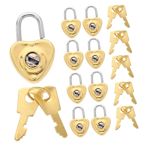 Sosoport Teiliges Mini Herz Vorhängeschloss mit Schlüssel Vintage Kleine Sicherungen für Notizbuch Schule Gepäck Vielseitig Einsetzbar Tragbar und Einfach zu Verwenden Sosoport Teiliges Mini Herz Vorhängeschloss mit Schlüssel Vintage Kleine Sicherungen für Notizbuch Schule Gepäck Vielseitig Einsetzbar Tragbar und Einfach zu Verwenden von Sosoport