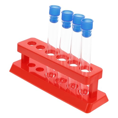 Sosoport Testrohrhalter aus Kunststoff mit Stopfen Testrohrständer für Reagenzgläser Stabil Korrosionsbeständig für Schule Labor Forschung von Sosoport
