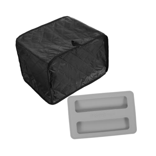 Sosoport Toaster Abdeckung Teilig aus Robustem Silikon Staub und Wasserabweisender Schutz für Brotautomat und Frühstücksmaschine Passend Einfach zu Reinigen Graue Küchen Essentials von Sosoport
