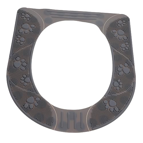 Sosoport Toilettensitzauflage aus Langlebigem Silikon Rutschfest Ergonomisch Geformt Vollflächig Abnehmbar Graue Wc Matte für Zuhause Komfortable Polsterung Schützt Sitz vor Kratzern von Sosoport