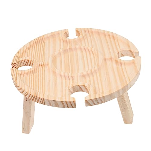 Sosoport Tragbarer Klappbarer Holz weintisch Faltbarer Picknick Beistelltisch Rund für Garten Party Outdoor Camping und Zuhause Sosoport Tragbarer Klappbarer Holz weintisch Faltbarer Picknick Beistelltisch Rund für Garten Party Outdoor Camping und Zuhause von Sosoport