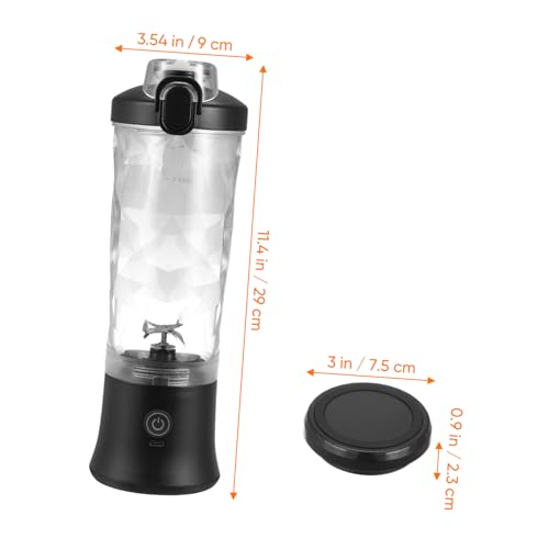 Sosoport Tragbarer Mini Saftpressen Wiederaufladbarer Saftmixer mit Transparentem Becher Flap Top Design Leichtes Multifunktionsgerät für Büro Sport und Reisen von Sosoport