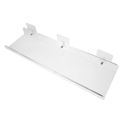 Sosoport Transparente Kleine Selbstklebende wandablage für Badezimmer Schwebendes Regal Bohren Platzsparender Duschorganizer mit U förmigem Design für Shampoo und Kosmetik von Sosoport