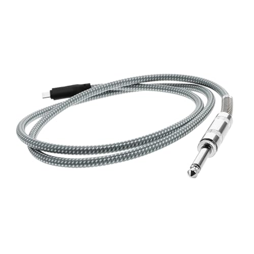 Sosoport USB C Gitarrenkabel Kompakte Audiokabel für Studioaufnahmen Geeignet für Gitarren Smartphones und Computer Einfach zu Bedienen Tragbares Design Hohe Kompatibilität von Sosoport