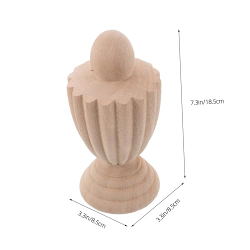 Sosoport Unbehandelte Holzsäulen mit Sanduhr Design Dekorative Holzgeländer Finials für Treppen Französische Hochzeitsdeko DIY Möbel Verzierung Romantisches von Sosoport