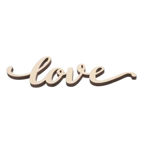 Sosoport Unvollendetes Holzschild Love aus Holz DIY Wanddekoration für Wohnzimmer Familienzimmer und Eventdeko Kreative Holzplakette zum Basteln und Persönlicher Gestaltung von Sosoport
