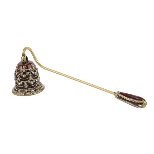 Sosoport Vintage Kerzenlöscher mit Strasssteinen Langer Griff Sicherer Dochtschlucker Rauchfreies Löschen Stilvolles Kerzenzubehör für Kerzenliebhaber Dekoratives Geschenkidee von Sosoport