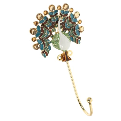 Sosoport Vintage Metall Wandhaken mit Pfau Design Dekorativer Garderobenhaken im Antik Stil Robuster Wandhaken für Mäntel Hüte und Handtücher Einfache Montage Platzsparend für Bad und Flur von Sosoport