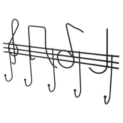 Sosoport Wandmontierter Schlüsselhalter im Nordischen Stil Dekorativer Musiknote Haken für Eingang und Aufbewahrung von Schlüsseln Mützen und Taschen aus Strapazierfähigem Gefertigt von Sosoport