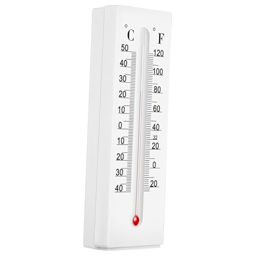 Sosoport Wandthermometer mit Schlüsselversteck Vertikales Raum Außenthermometer Zweifache Anzeige Celsius Fahrenheit Leicht Montierbar Verstecktes Schlüsselfach für Innen und Außenbereich von Sosoport