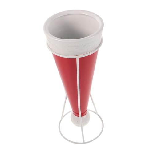Sosoport Weihnachtliche Keramikvase Santa-Hut Design Künstlerischer Trockenblumenhalter Vintage Blumendekoration für Wohnzimmer Büro und Festliche Tischmitte mit Rötlichem Farbverlauf von Sosoport