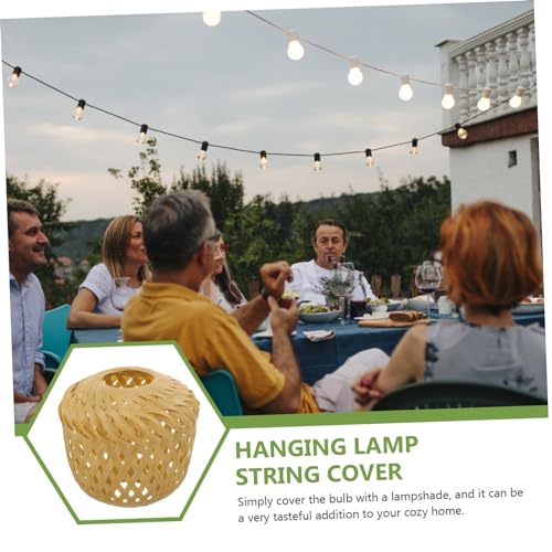 Sosoport Woven Bamboo Lampenschirm für Hängelampen Rustikaler Lampenschirm aus Natürlichem Material für Innenräume Geeignet für Kleine Glühbirnen und Dekorative Lichterketten Sosoport Woven Bamboo Lampenschirm für Hängelampen Rustikaler Lampenschirm aus Natürlichem Material für Innenräume Geeignet für Kleine Glühbirnen und Dekorative Lichterketten von Sosoport