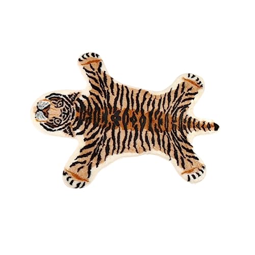 Sosoport rutschfeste Tiger Bodenmatte Abriebfester Dekorativer Sitzteppich für Wohnzimmer Schlafzimmer und Eingangsbereich Langlebige Tierform Fußmatte von Sosoport