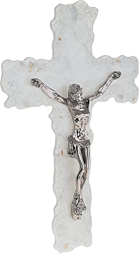 Sospiri Venezia Verziertes Murano-Glas Kruzifix, Wandkreuz religiös, Souvenir aus Venedig, Geschenkidee, Hergestellt in Italien (17x26 cm) von Sospiri Venezia