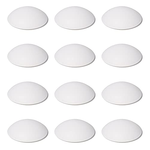 12 x sossai® Türstopper Wand selbstklebend | Türpuffer | TP Spot White | Ø 60 mm | Farbe: Weiß | Wandschutz Türklinke | Wandpuffer von Sossai