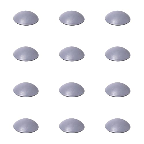 12 x sossai® Türstopper Wand selbstklebend | Türpuffer | TP Spot Grey | Ø 40 mm | Farbe: Grau | Wandschutz Türklinke | Wandpuffer von Sossai