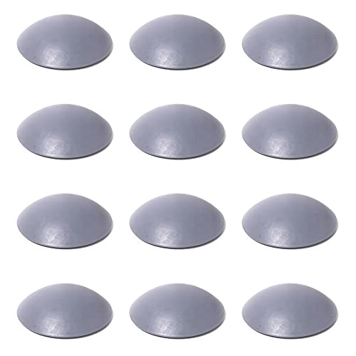 12 x sossai® Türstopper Wand selbstklebend | Türpuffer | TP Spot Grey | Ø 60 mm | Farbe: Grau | Wandschutz Türklinke | Wandpuffer von Sossai