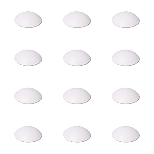 12 x sossai® Türstopper Wand selbstklebend | Türpuffer | TP Spot White | Ø 40 mm | Farbe: Weiß | Wandschutz Türklinke | Wandpuffer von Sossai