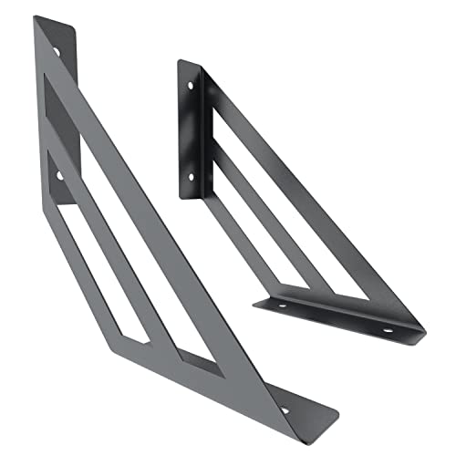 Sossai Regalträger 2er Set GSHR Truss 200x200 mm aus Stahl – Wandhalterung Regalwinkel für Regalbrett – anthrazit – dekoratives Design von Sossai