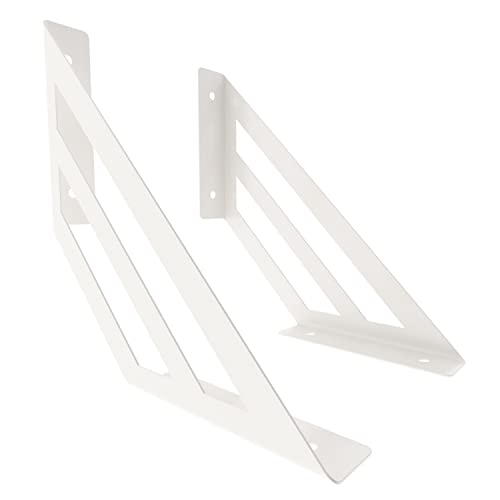 2 x sossai® Design Regalträger Truss | Regalwinkel | Wandhalterung für Regalbrett | Größe: 200 x 200 mm | Farbe: Weiß | Material: Stahl von Sossai