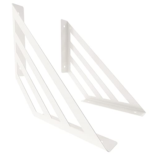 2 x sossai® Design Regalträger Truss | Regalwinkel | Wandhalterung für Regalbrett | Größe: 250 x 250 mm | Farbe: Weiß | Material: Stahl von Sossai