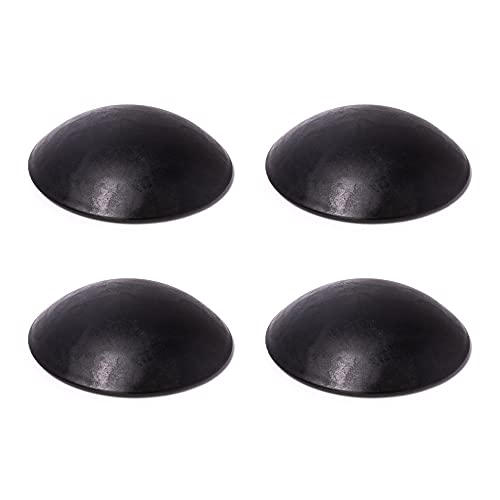 4 x sossai® Türstopper Wand selbstklebend | Türpuffer | TP Spot Black | Ø 60 mm | Farbe: Schwarz | Wandschutz Türklinke | Wandpuffer von Sossai